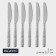 A set of stainless steel knife magistro "olin", length 22.7 cm, 6 pcs