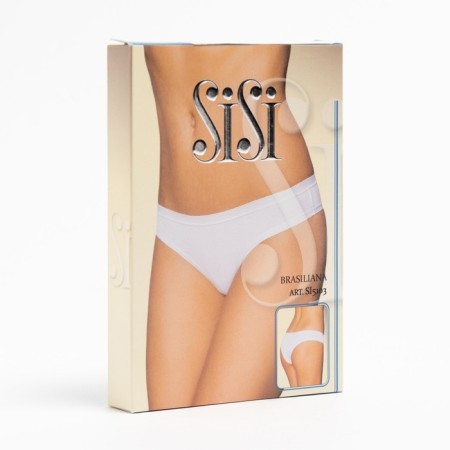 Panties female brazilians, white color (Bianco), size 48 (l)-8