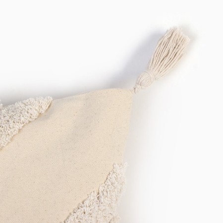 Decorative pillowcase "Ethel" BOHO, 45x45 cm, milk color, 100% cotton-3