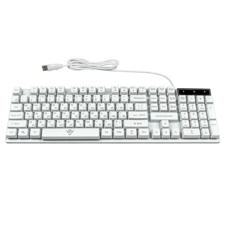 Nakatomi KG-23U keyboard, game, membrane, wired, backlight, 104 keys, USB, white-2