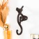 Hook decorative cast iron "bird and pattern" 5x7x15.5 cm