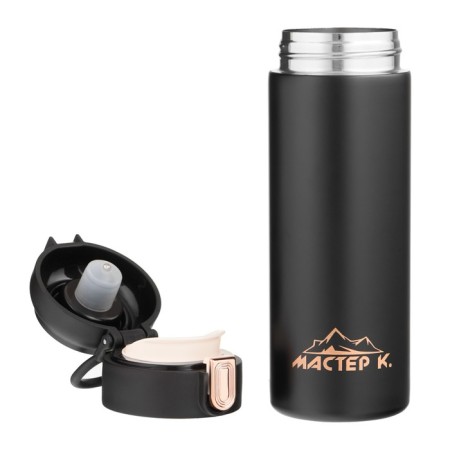 Thermal circle, 420 ml, Simple "Master K", with a thermometer, retains heat up to 8 hours, black-3