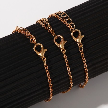 Set 3 bracelet "Style" star, earth, heart, white color in gold, 19 cm-1