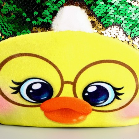 Baby backpack for a girl with sequins "Wipes with glasses", 23 × 28 cm-3