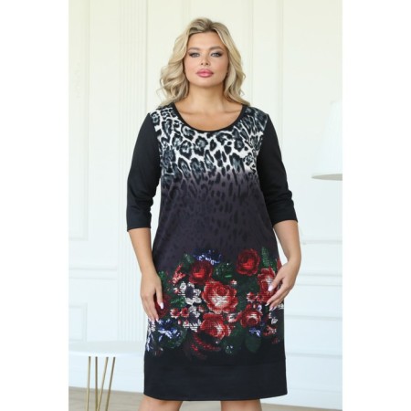 Female dress, size 52, black color-7
