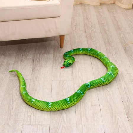 Soft toy "Snake", 40 cm/200 cm, green color-5