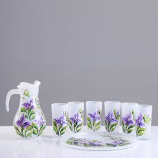 Set for juice with tray 