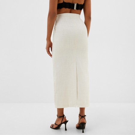 Maxi skirt Women's tweed Mist R.48, Milk-3