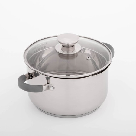 Magistro tefida stainless steel pan, 3.5 l, lid-durglog, plum nose, capsule, silicone handles