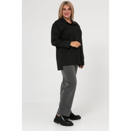 Female shirt, size 56, black color-3