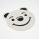 2-in-1 rug for a bowl/toilet for animals "Bear", 30 x 30 cm, white