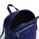 Women's backpack of artificial leather with lightning, 2 pockets, blue color