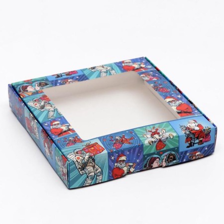 Self-assembly box "Pop-Art Hero New Year", 16 x 16 x 3 cm
