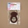Bag Cauline, sewing, 6 × 4 cm, dark brown/silver color