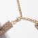 Choker-Coker "drop" rhinestones, white in gold