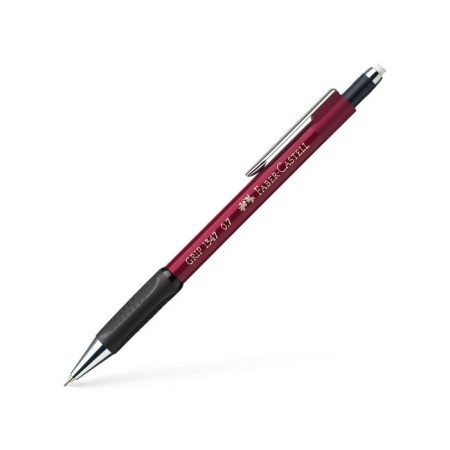 Mechanical pencil 0.7 mm Faber-Castell Grip 1347 with an eraser, rubber emphasis, red-2