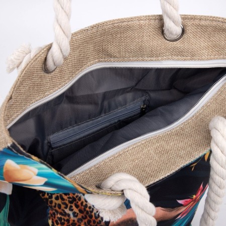 Bag Women's beach on lightning, black color-4