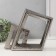 Souvenir Ceramics "Abstraction. Two squares" silver 25.5x5x20.5 cm