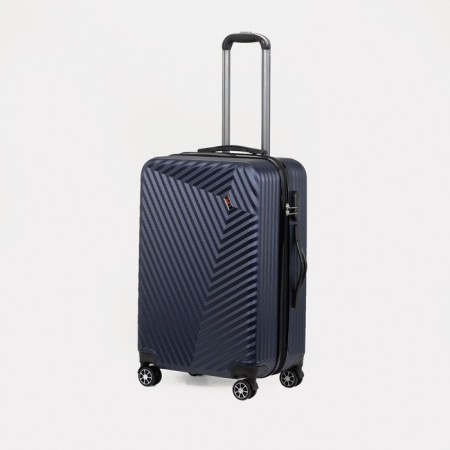 Middle suitcase 24 ”,“ Cartes factory ”, lightning department, code castle, 4 wheels, dark blue color