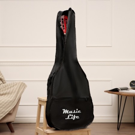 Набор гитариста Music Life ML-60A RD: гитара, чехол, струны, ремень, каподастр, тюнер-7