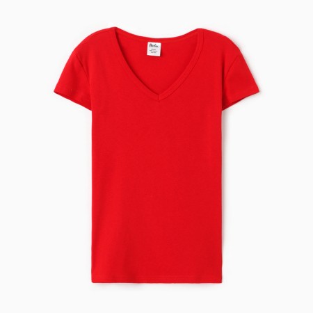 Women's T-shirt T-shirt T-shirt, red color, size 48