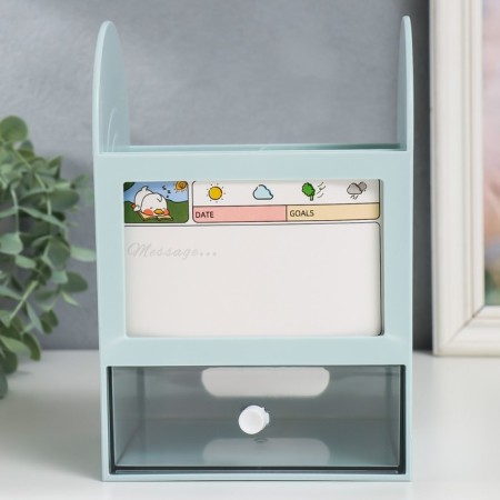 Broke-organizer Plastic "Laconicity" Blue 12x14.2x21 cm-2