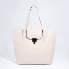 Bag Female Tout with zipper, milk color