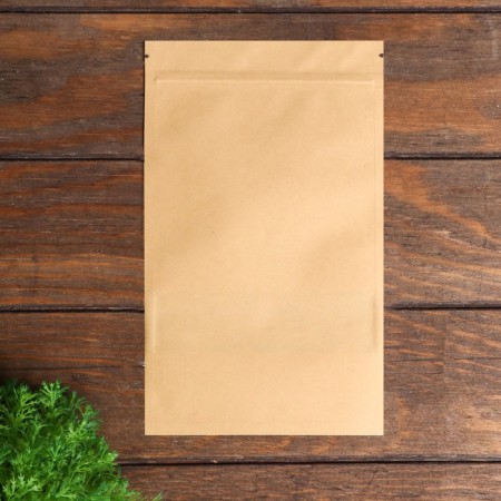 Zip-Lock package Craft with a rectangular window, flat, 12 x 20 cm-2
