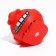 Brying toy "Monster" for dogs, 8.5 x 7 cm, red