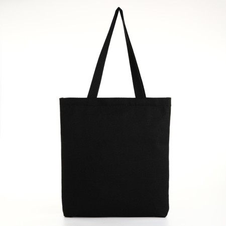 A bag-shop with a zipper, from textiles, black color-1