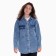 Denim shirt female, dark blue color, size S (42-44)