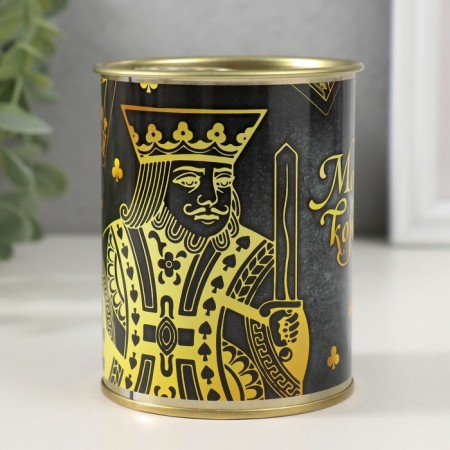 Socks in the bank "My king and..." (inside the socks are male, black color)-1