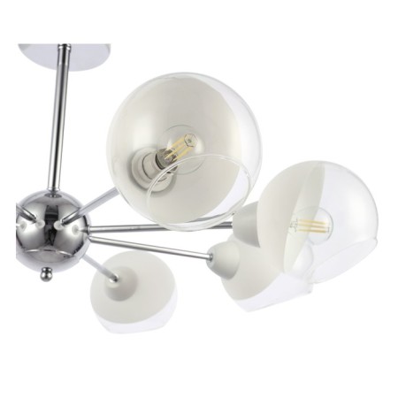 Ceiling EVOLUCE lamp. Sle102702-08. Giorte. 8x40 watts, E14, 79x79x34.5 cm, chromium color-8