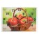 Carty clock is wall-mounted, interior "basket with apples", silent, 25 x 35 cm