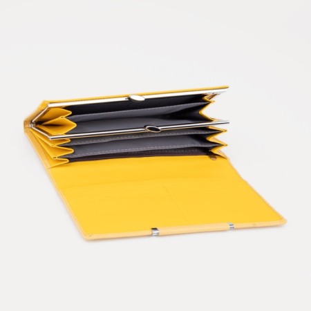 Women's wallet on magnets, yellow color-2