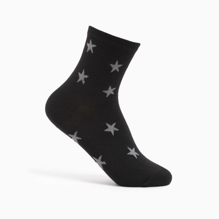 Children's socks, black/stars, size 22-24