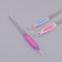 Metal peel-trimmer for nails, rubberized handle, with a protective cap, 19 cm, color mix