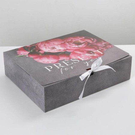 Gift folding box, packaging, “Pressent”, 31 x 24.5 x 8 cm, without tape-1