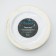 Plastic disposable plastic, 23 cm, round, flat, white color with a golden pocket