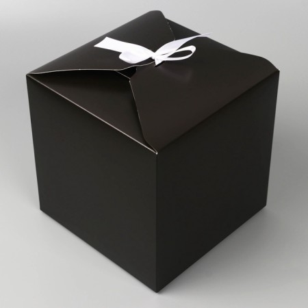 Gift folding box, packaging, “black”, 18 x 18 x 18 cm-2