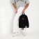 Backpack school textile BE YOURSELF, with pocket, 29x12x40, black color