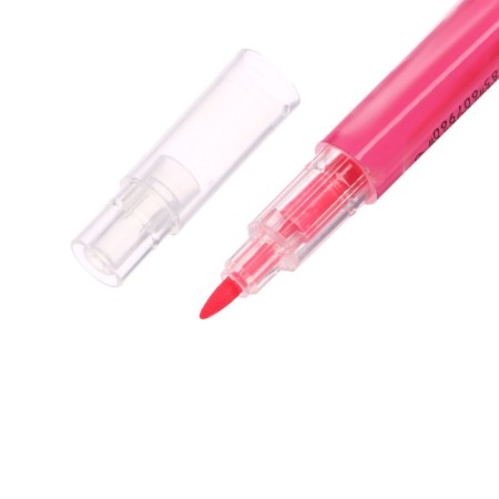 Textbook marker 0.5-3.5 mm Erichkrause Visioline V-16 Brush Neon, bilateral, pink neon, water-based ink-5