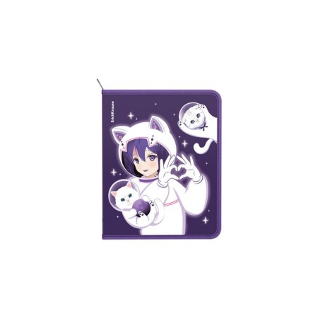 Lightning folder with A5+, 550 μm, Erichkrause "Space Anime", up to 250 sheets
