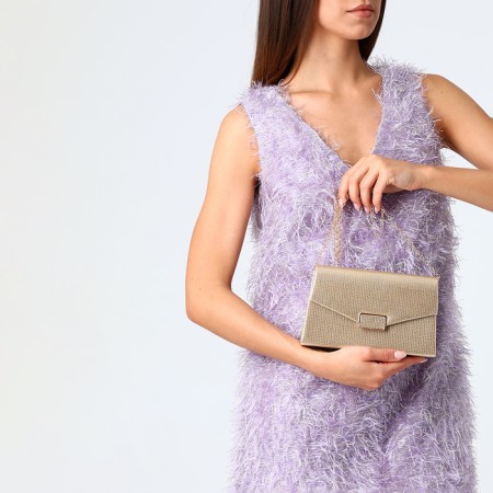 Female bag on a magnet, gold color-5