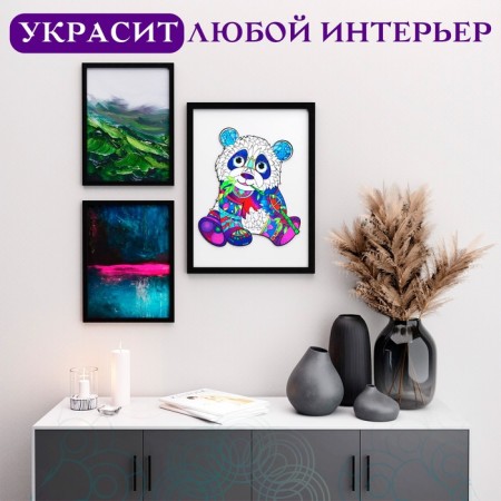Figure wooden puzzle Honey Panda, size 22x25 cm, 117 parts-5