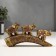 Polystone souvenir "Bronze Elephants with a blanket from the Arab carpet on a horn" 9x14x4 cm