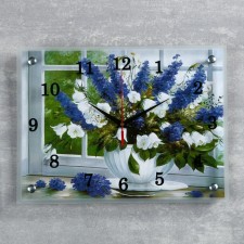 Watching clock, series: flowers, 