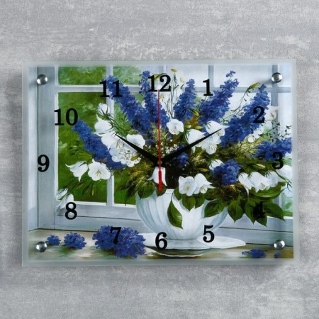 Watching clock, series: flowers, "flowers in a vase", 30x40 cm