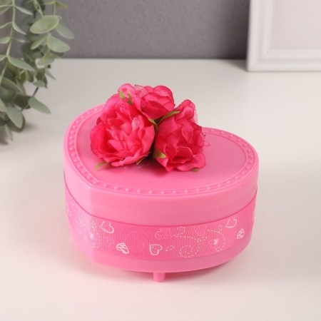 Musical Mechanical Mechanical "Tender Roses" Raspberry 12x13.5x10.5 cm-3