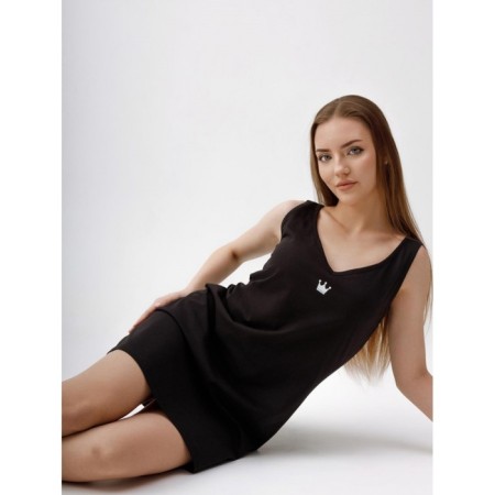 Night shirt female "crown", size 48, black color-9